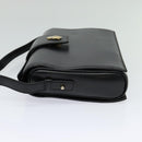 CELINE Shoulder Bag Leather Black Gold Auth 123041-3