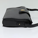 CELINE Shoulder Bag Leather Black Gold Auth 123041-4