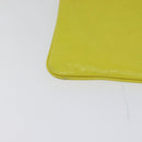 BALENCIAGA Supermarket Clutch Bag Leather Yellow Silver 506794 Auth 123043-15