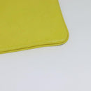 BALENCIAGA Supermarket Clutch Bag Leather Yellow Silver 506794 Auth 123043-16