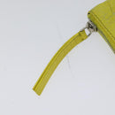 BALENCIAGA Supermarket Clutch Bag Leather Yellow Silver 506794 Auth 123043-8