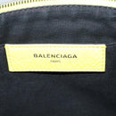 BALENCIAGA Supermarket Clutch Bag Leather Yellow Silver 506794 Auth 123043-9