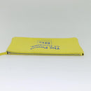 BALENCIAGA Supermarket Clutch Bag Leather Yellow Silver 506794 Auth 123043-5