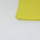 BALENCIAGA Supermarket Clutch Bag Leather Yellow Silver 506794 Auth 123043-7