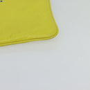 BALENCIAGA Supermarket Clutch Bag Leather Yellow Silver 506794 Auth 123043-14
