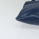 GUCCI Diamante Shoulder Bag Leather Blue Gold 201446 Auth 123045-9