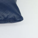 GUCCI Diamante Shoulder Bag Leather Blue Gold 201446 Auth 123045-14