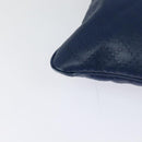 GUCCI Diamante Shoulder Bag Leather Blue Gold 201446 Auth 123045-15