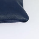 GUCCI Diamante Shoulder Bag Leather Blue Gold 201446 Auth 123045-16
