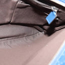 GUCCI Diamante Shoulder Bag Leather Blue Gold 201446 Auth 123045-19