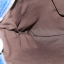 GUCCI Diamante Shoulder Bag Leather Blue Gold 201446 Auth 123045-20