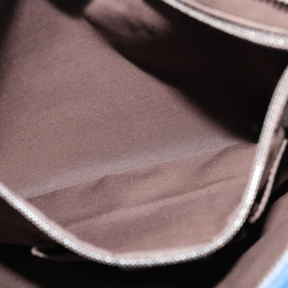 GUCCI Diamante Shoulder Bag Leather Blue Gold 201446 Auth 123045