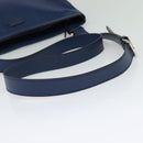 GUCCI Diamante Shoulder Bag Leather Blue Gold 201446 Auth 123045-7