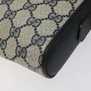 GUCCI GG Supreme Sherry Line Shoulder Bag PVC Navy Red 89 02 055 Auth 123046-14