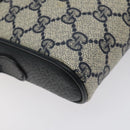 GUCCI GG Supreme Sherry Line Shoulder Bag PVC Navy Red 89 02 055 Auth 123046-15