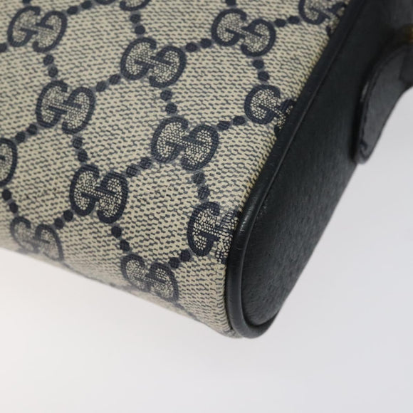 GUCCI GG Supreme Sherry Line Shoulder Bag PVC Navy Red 89 02 055 Auth 123046