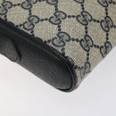 GUCCI GG Supreme Sherry Line Shoulder Bag PVC Navy Red 89 02 055 Auth 123046-17