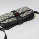 GUCCI GG Supreme Sherry Line Shoulder Bag PVC Navy Red 89 02 055 Auth 123046-6