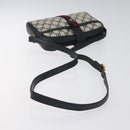 GUCCI GG Supreme Sherry Line Shoulder Bag PVC Navy Red 89 02 055 Auth 123046-7