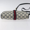 GUCCI GG Supreme Sherry Line Shoulder Bag PVC Navy Red 89 02 055 Auth 123046-5