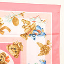 HERMES Carre 90 Scarf ""CONFIDENTS DES COEURS"" Silk Pink Auth 123049-4