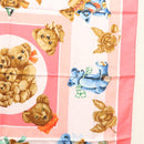 HERMES Carre 90 Scarf ""CONFIDENTS DES COEURS"" Silk Pink Auth 123049-7