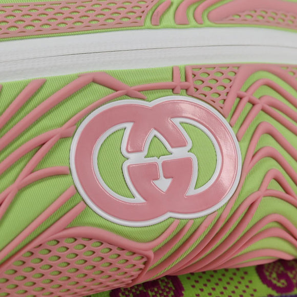 GUCCI Waist bag Nylon Silver Light green 752102 Auth 123064M