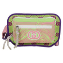 GUCCI Waist bag Nylon Silver Light green 752102 Auth 123064M-13