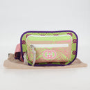 GUCCI Waist bag Nylon Silver Light green 752102 Auth 123064M-12