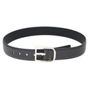 GUCCI Belt Leather Outlet 38.2"" Navy Silver 449716 Auth 123067-2