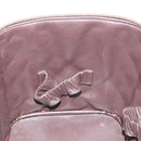 CHANEL Matelasse COCO Mark Vanity Pouch Lamb Skin Dark Brown CC Auth 123070-19