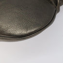 Salvatore Ferragamo Gancini Tote Bag Leather Silver Auth 123071-15