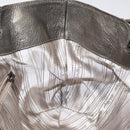 Salvatore Ferragamo Gancini Tote Bag Leather Silver Auth 123071-18