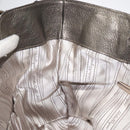 Salvatore Ferragamo Gancini Tote Bag Leather Silver Auth 123071-19