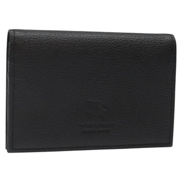 BURBERRY Card Case Leather Black Auth 123072