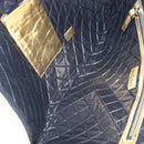 CHANEL Clutch Bag Leather Gold CC Auth 123083V-9