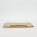 CHANEL Clutch Bag Leather Gold CC Auth 123083V-6