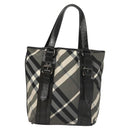 BURBERRY Nova Check Tote Bag Nylon Gray Auth 123098-13