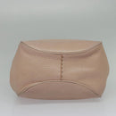 FENDI Celeria Shoulder Bag Leather Beige Silver Auth 123101-5