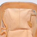 CELINE Macadam Canvas Vanity Bag PVC Leather Brown Gold Auth 123102-21