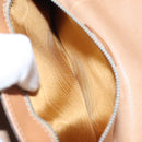 CELINE Macadam Canvas Vanity Bag PVC Leather Brown Gold Auth 123102-22