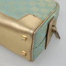 GUCCI GG Canvas Hand Bag Light Blue Gold 000 0352 Auth 123105-15