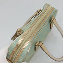 GUCCI GG Canvas Hand Bag Light Blue Gold 000 0352 Auth 123105-6