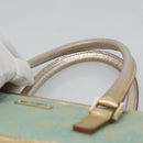 GUCCI GG Canvas Hand Bag Light Blue Gold 000 0352 Auth 123105-8