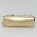 GUCCI GG Canvas Hand Bag Light Blue Gold 000 0352 Auth 123105-5