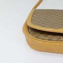 GUCCI Micro GG Supreme Web Sherry Line Shoulder Bag PVC Beige Gold Auth 123106-10