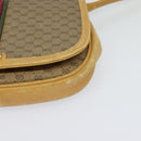GUCCI Micro GG Supreme Web Sherry Line Shoulder Bag PVC Beige Gold Auth 123106-11