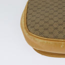 GUCCI Micro GG Supreme Web Sherry Line Shoulder Bag PVC Beige Gold Auth 123106-12