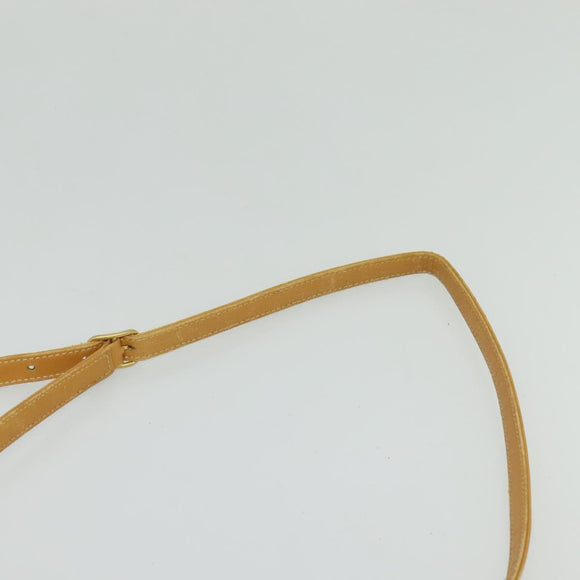 GUCCI Micro GG Supreme Web Sherry Line Shoulder Bag PVC Beige Gold Auth 123106