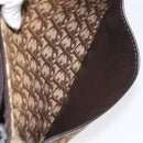 Christian Dior Trotter Canvas Shoulder Bag Brown Gold Auth 123107-20